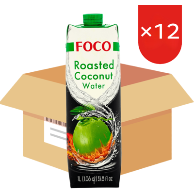 FOCO Geroosterd kokoswater 12 x 1 liter FOCO Geroosterd kokoswater 12 x 1 liter
