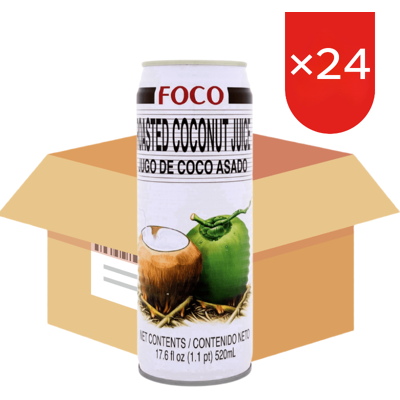 FOCO Geroosterd kokoswater 520 ml x 24 FOCO Geroosterd kokoswater 520 ml x 24