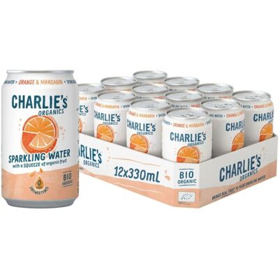 Charlie's Organics bruiswater sinaasappel en mandarijn - 12 x 330 ml Charlie's Organics bruiswater sinaasappel en mandarijn - 12 x 330 ml