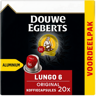 Douwe Egberts lungo koffiecapsules - 20 stuks Douwe Egberts lungo koffiecapsules - 20 stuks