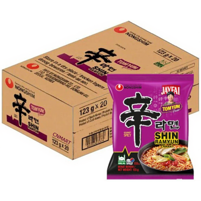 Nongshim Shin Ramyun tom yumsoep instantnoedels 123 g x 20 doosverpakking Nongshim Shin Ramyun tom yumsoep instantnoedels 123 g x 20 doosverpakking