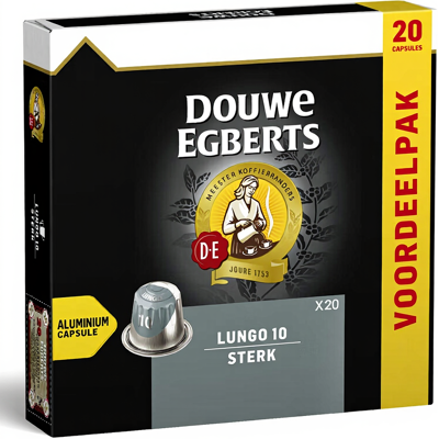 Douwe Egberts lungo sterke koffiecapsules - 20 stuks 104 g Douwe Egberts lungo sterke koffiecapsules - 20 stuks 104 g