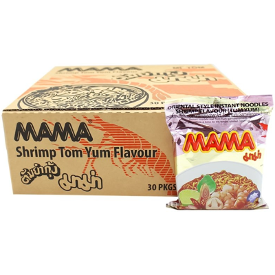 MAMA kant-en-klare garnalennoedels 30 x 60 g per doos roomgarnalensmaak MAMA kant-en-klare garnalennoedels 30 x 60 g per doos roomgarnalensmaak
