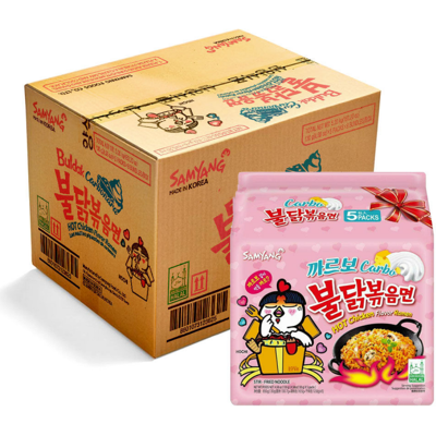Samyang Buldak hete kip carbonara ramen - 130 g × 40 verpakkingen/doos (romig) Samyang Buldak hete kip carbonara ramen - 130 g × 40 verpakkingen/doos (romig)