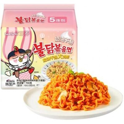 Samyang Buldak romige carbonara 5 * 140 g Samyang Buldak romige carbonara 5 * 140 g