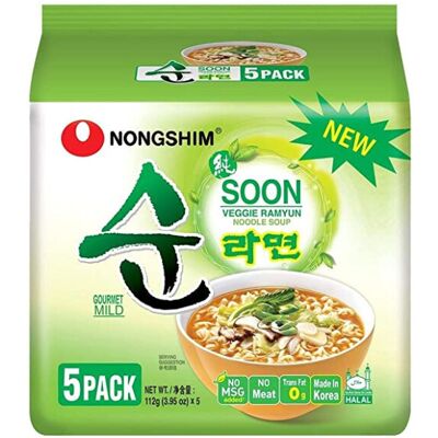 Nongshim Soon Veggie Ramyun Pack of 30 - Vegetarisch Nongshim Soon Veggie Ramyun Pack of 30 - Vegetarisch