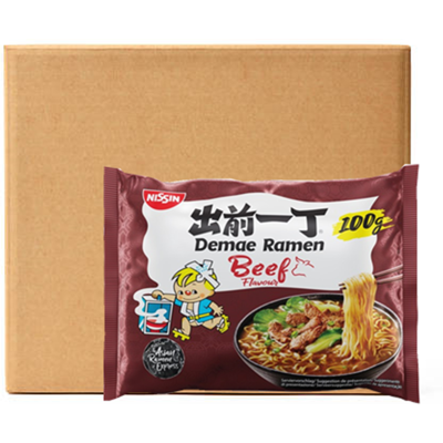 NISSIN Demae Ramen Rundvlees 30 x 100 g 1 doos NISSIN Demae Ramen Rundvlees 30 x 100 g 1 doos