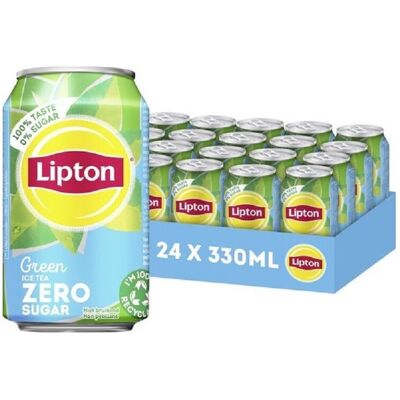 Lipton Ice Tea Green Zero Blik 330mlx24 - 330ml Lipton Ice Tea Green Zero Blik 330mlx24 - 330ml
