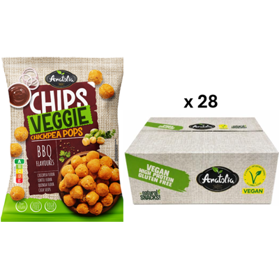 Anatolia Veggie Chips BBQ-smaak 28 x 60 g Anatolia Veggie Chips BBQ-smaak 28 x 60 g