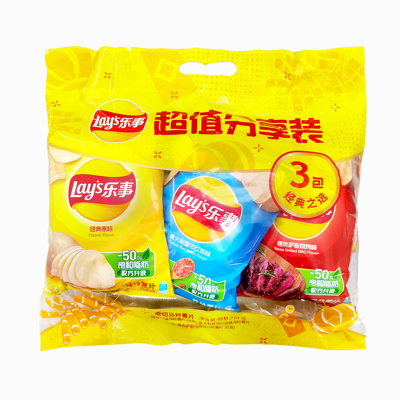 Lay's aardappelchips gemengde smaken (origineel + rode stoofpot + barbecue) 210 g (bevat 3 zakjes) Lay's aardappelchips gemengde smaken (origineel + rode stoofpot + barbecue) 210 g (bevat 3 zakjes)