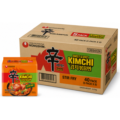 Nongshim Shin Ramyun Kimchi Roerbak Instant Noedels 40 × 137 g Nongshim Shin Ramyun Kimchi Roerbak Instant Noedels 40 × 137 g
