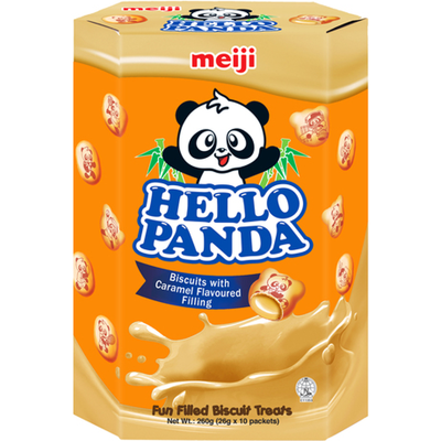 Meiji Hello Panda Koekjes met karamelvulling XL 260 g Meiji Hello Panda Koekjes met karamelvulling XL 260 g