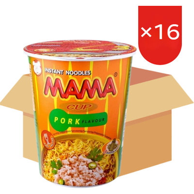 MAMA Instant Noodles Varkensvleesbekertje 16 x 70g Varkensvleessmaak Noedelsdoos MAMA Instant Noodles Varkensvleesbekertje 16 x 70g Varkensvleessmaak Noedelsdoos
