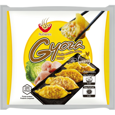 AUTHENTIC pangebakken dumplings met kerrie-kip 600 g AUTHENTIC pangebakken dumplings met kerrie-kip 600 g