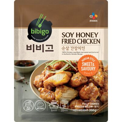 Bibigo Koreaanse Stijl Gebakken Kip met Soja- en Honingsaus 350 g/pak Bibigo Koreaanse Stijl Gebakken Kip met Soja- en Honingsaus 350 g/pak