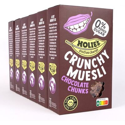 Holie's Crunchy Muesli Chocolate Chunks - 6 x 400g Holie's Crunchy Muesli Chocolate Chunks - 6 x 400g