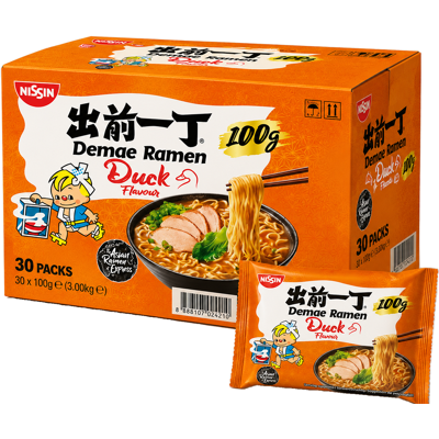 Nissin Instant Demae Ramen Noodle Eend, 30x100g Nissin Instant Demae Ramen Noodle Eend, 30x100g