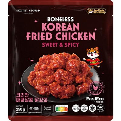 Rengi Koreaanse gefrituurde kip zonder bot zoet & pittig - 250 g Rengi Koreaanse gefrituurde kip zonder bot zoet & pittig - 250 g