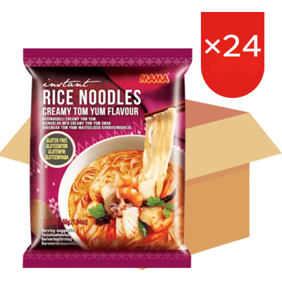 MAMA Instant Rijstnoedels Romige Tom Yum 55 g * 24 (Doos) MAMA Instant Rijstnoedels Romige Tom Yum 55 g * 24 (Doos)