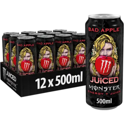 MONSTER ENERGY Monster Bad Apple Energy Juice - 12 x 500 ml MONSTER ENERGY Monster Bad Apple Energy Juice - 12 x 500 ml