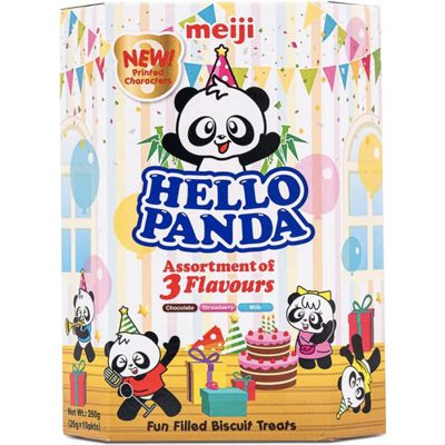 Meiji Hello Panda Koekjes Partyverpakking XL 260 g Meiji Hello Panda Koekjes Partyverpakking XL 260 g