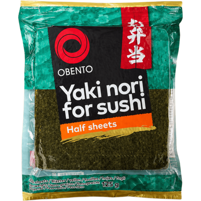 OBENTO geroosterd nori gehalveerd 125 g OBENTO geroosterd nori gehalveerd 125 g