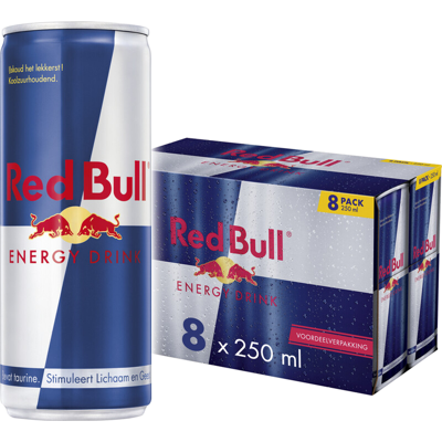 Red Bull Energy Drink Voordeelverpakking 8 x 250 ml Red Bull Energy Drink Voordeelverpakking 8 x 250 ml