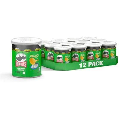 Pringles Zure Room en Ui Chips - 12x40g Pringles Zure Room en Ui Chips - 12x40g