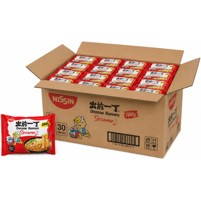 Nissin Ri Zhi Yi Ding instant noedels sesamsmaak 30 x 100 g Nissin Ri Zhi Yi Ding instant noedels sesamsmaak 30 x 100 g