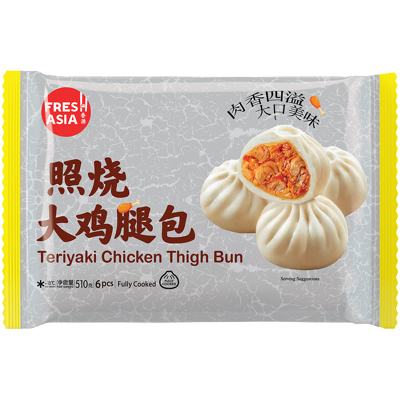 FRESHASIA FRESH ASIA Teriyaki Kippenbout Broodjes 510g FRESHASIA FRESH ASIA Teriyaki Kippenbout Broodjes 510g