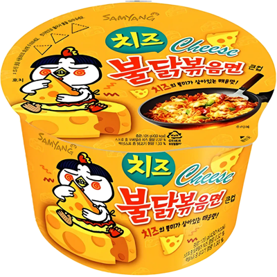 Samyang Buldak hete kip-ramen met kaas kleine kom KR 70 g × 6 Samyang Buldak hete kip-ramen met kaas kleine kom KR 70 g × 6