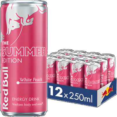 Red Bull Zomereditie White Peach energiedrank - 12 x 250 ml Red Bull Zomereditie White Peach energiedrank - 12 x 250 ml