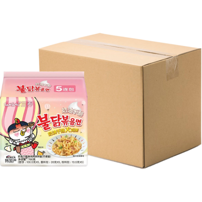 SamYang SAMYANG Hete Kip Ramen (Roomkaas smaak) 140g x 5p x 8 SamYang SAMYANG Hete Kip Ramen (Roomkaas smaak) 140g x 5p x 8
