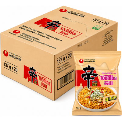 Nongshim Shin Ramyun Toomba 137 g x 20 instant noedels doos Nongshim Shin Ramyun Toomba 137 g x 20 instant noedels doos