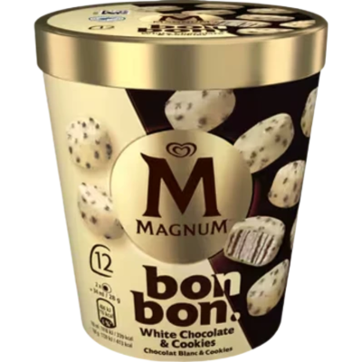 Magnum ijs witte chocolade & koekjes 12 x 17 ml Magnum ijs witte chocolade & koekjes 12 x 17 ml