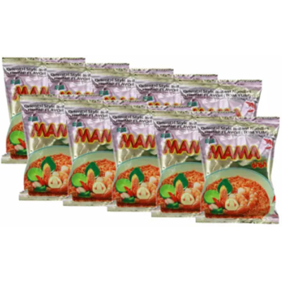 MAMA instant noedels met garnalensmaak 10 x 60 g MAMA instant noedels met garnalensmaak 10 x 60 g