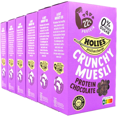 Holie's krokante proteïnemuesli chocolade - 6 x 400 g Holie's krokante proteïnemuesli chocolade - 6 x 400 g