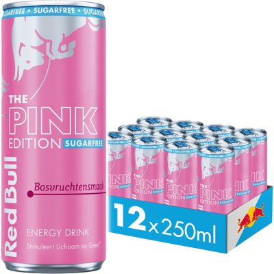 Red Bull Pink Edition Bosvrucht Energiedrank - 12 x 250 ml Red Bull Pink Edition Bosvrucht Energiedrank - 12 x 250 ml
