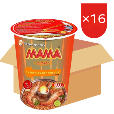 MAMA Instant Noedels Shrimp Tom Yum Cup 16 x 70 g (Doos) MAMA Instant Noedels Shrimp Tom Yum Cup 16 x 70 g (Doos)