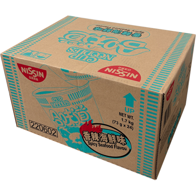 NISSIN Cup Noodles Pittige Zeevruchtensmaak 73 g * 24 NISSIN Cup Noodles Pittige Zeevruchtensmaak 73 g * 24