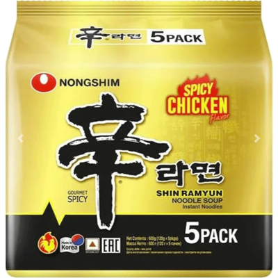 NongShim Shin Ramyun instant noedels kip 5 x 120 g NongShim Shin Ramyun instant noedels kip 5 x 120 g