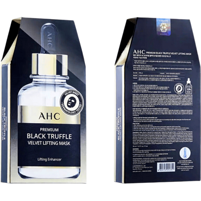AHC Premium Black Truffle Velvet Lifting Masker 30 ml x5 stuks Zwarte Truffel Hyaluronzuur AHC Premium Black Truffle Velvet Lifting Masker 30 ml x5 stuks Zwarte Truffel Hyaluronzuur