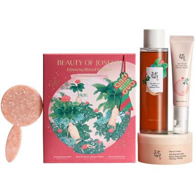 Beauty Of Joseon Limited Edition Holiday Set: Ginseng Oogmaskers (60 stuks) + Ginseng Toner (150 ml) + Ginseng Oogcrème (30 ml) + Make-upspiegel Beauty Of Joseon Limited Edition Holiday Set: Ginseng Oogmaskers (60 stuks) + Ginseng Toner (150 ml) + Ginseng Oogcrème (30 ml) + Make-upspiegel