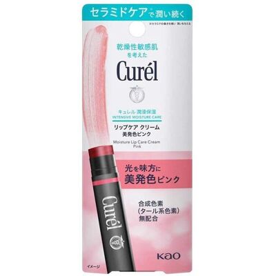 Kao Curel intensieve hydraterende lipcrème, kleurcrème, roze, 4,2 g Kao Curel intensieve hydraterende lipcrème, kleurcrème, roze, 4,2 g