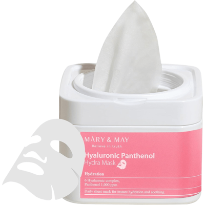 Mary & May Hyaluronzuur Panthenol Hydra Mask - Sheet Masks Mary & May Hyaluronzuur Panthenol Hydra Mask - Sheet Masks