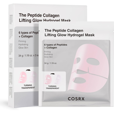 COSRX Verhelderend gelmasker met peptiden en collageen, 3 stuks, 34 g x 3 COSRX Verhelderend gelmasker met peptiden en collageen, 3 stuks, 34 g x 3