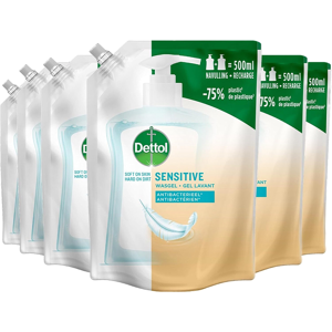 Dettol Gevoelig navulling wasgel/sensitive reinigingsgel 500 ml × 6 Dettol Gevoelig navulling wasgel/sensitive reinigingsgel 500 ml × 6