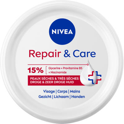 Nivea Pot 400 ml Herstel & Verzorging Glycerine Vitamine E Nivea Pot 400 ml Herstel & Verzorging Glycerine Vitamine E
