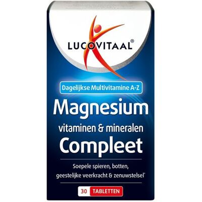 Lucovitaal Magnesium, Vitaminen & Mineralen Compleet 30 tabletten Lucovitaal Magnesium, Vitaminen & Mineralen Compleet 30 tabletten