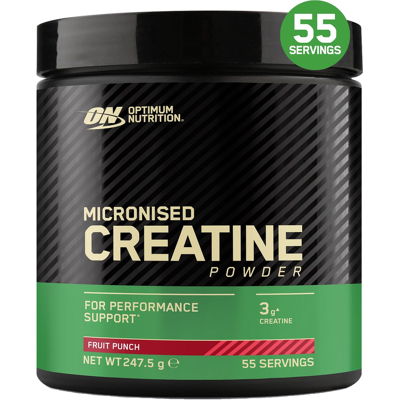 Optimum Nutrition Micronized Creatine Powder Fruit Punch 247,5 g (55 porties) Optimum Nutrition Micronized Creatine Powder Fruit Punch 247,5 g (55 porties)